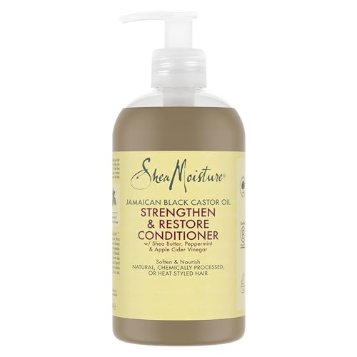 SHEA MOISTURE Jamaican Black Castor Oil Strengthen & Restore Conditioner no silicones or sulphates for chemically processed, heat styled or natural hair 384 ml