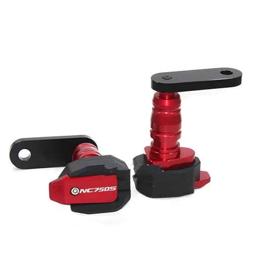 Protección contra Caídas Deslizador Accesorios para Motocicleta, protección contra caídas, Deslizador de chasis, Protector carenado, Almohadilla antichoque para NC750X NC750S(Rojo,X-1)