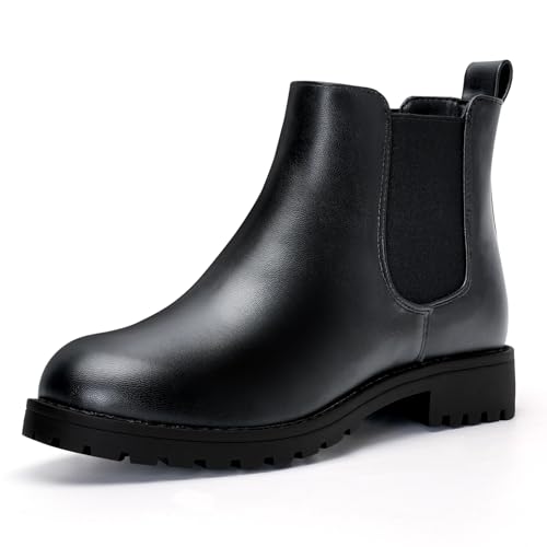 Stiefel Damen Chelsea Stiefel Stiefeletten Damen Ankle Booties Boots Schwarz 38