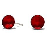 Recycled Vintage 1940's Ruby Beer Bottle Simple Post Earrings