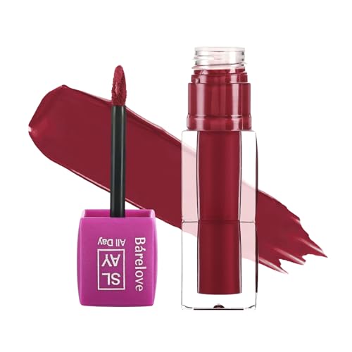 Image of BARELOVE SLAY All Day Non-Drying Liquid Lipstick for Women with Matte Finish One Swipe Application | Highly Pigmented |Smooth Glide Formula | Long Lasting | Transferproof | 12 ml | 802-Scar kiss