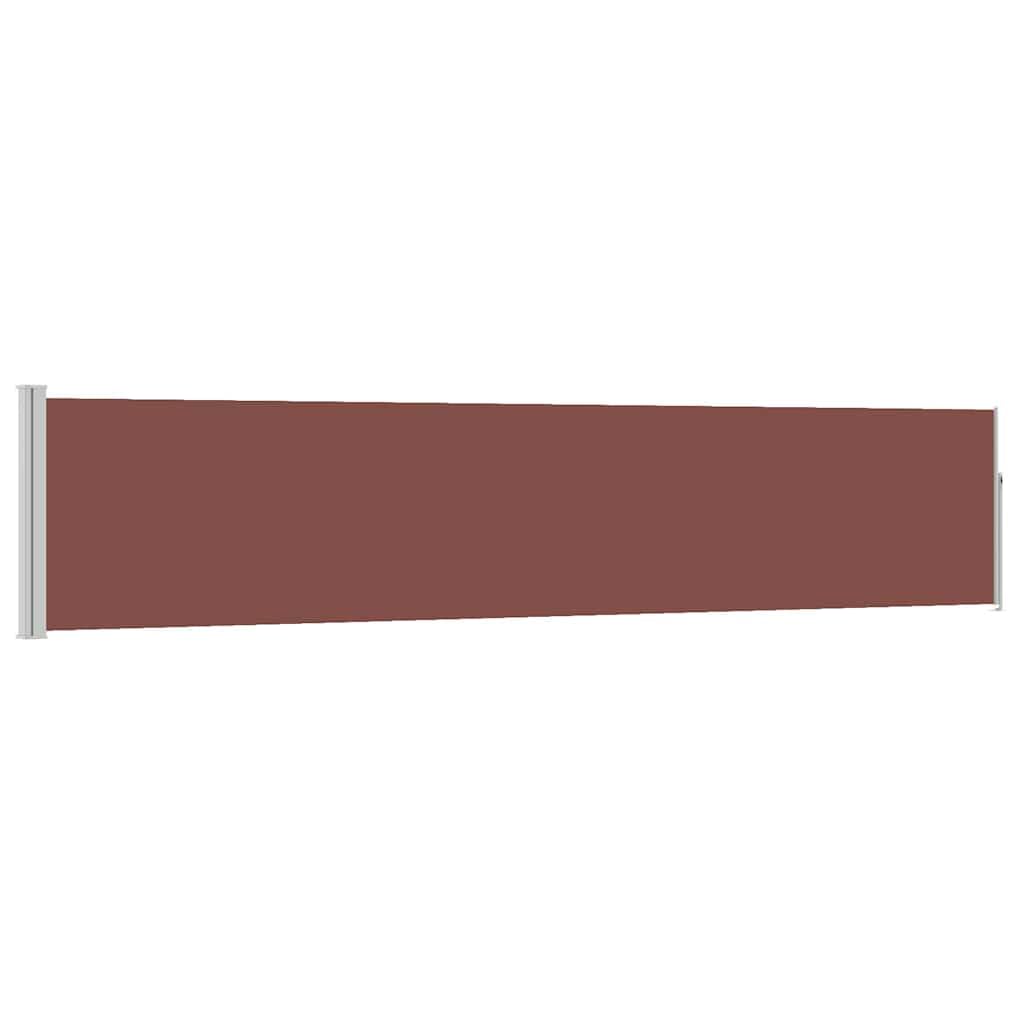 vidaXL Patio Retractable Side Awning Privacy Garden Screen Outdoor Sun Shade Wind Scree for Lawn Backyard Retractable Awning 100x500cm Brown โ image 1
