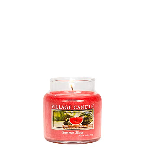 Petit bocal en verre Village Candle Tranches d'été de 106,3 g avec couvercle