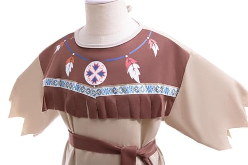 Lito Angels Native American Indian Costume Fancy Dress Up Clothes Set including Headband for Kids Boys Age 2-4 Years - Image 4