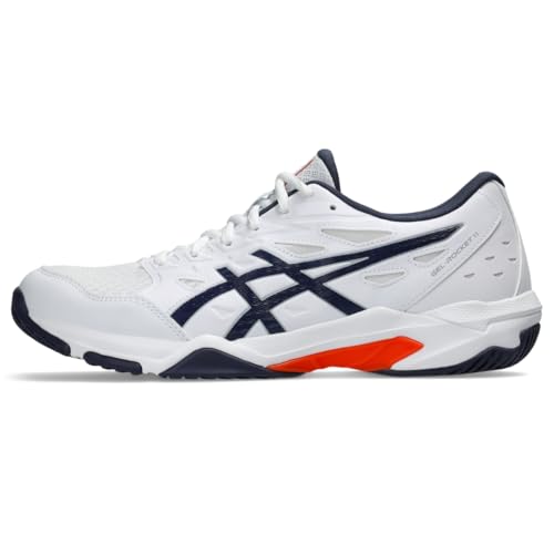ASICS Men's Gel-Rocket 11 Indoor Sport Shoes, 10.5, White/Indigo Fog