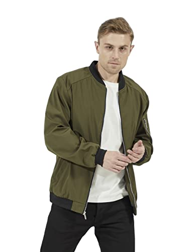 Wulful Mens Casual Lightweight Jacket Softshell Flight Bomber Jacket Varsity Windbreaker #TOP3