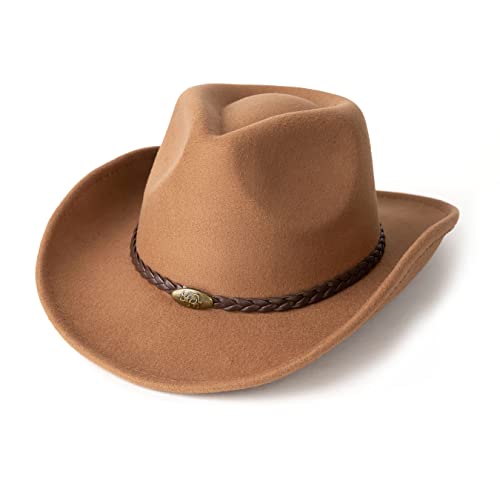 Image of Men & Women Classic Wide Brim Western Cowboy Cowgirl Hat