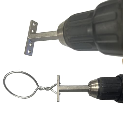 Keyfit Tools Wire Twister Fence Wire Twisting Tool Drill Power Installation Chain Link Wire Rebar Tie Up To 3/16' 7 gauge Wire