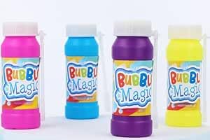 50ml Magic Bubble Tubs with Wand – Kids Bubble Solution for Party Bags, Outdoor Play, Weddings & Birthday Favors (12)