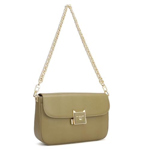 Image of Da Milano Women's Leather Shoulder Bag - Green