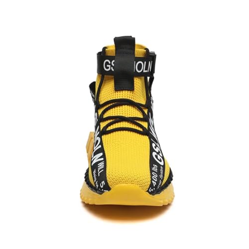 Image of Jakcuz Men's High Top Sneakers Plus Size Breathable Gym Athletic Running Walking Tennis Comfortable Fashion Platform Shoes