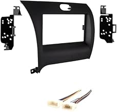 Double Din Car Stereo Install Dash Kit + Wire Harness -No 7 inch Factory Touchscreen Radio Vehicles -No Factory Nav Vehicles -No External Amp Vehicles: Made for Kia: 2014 2015 2016 2017 2018 Forte
