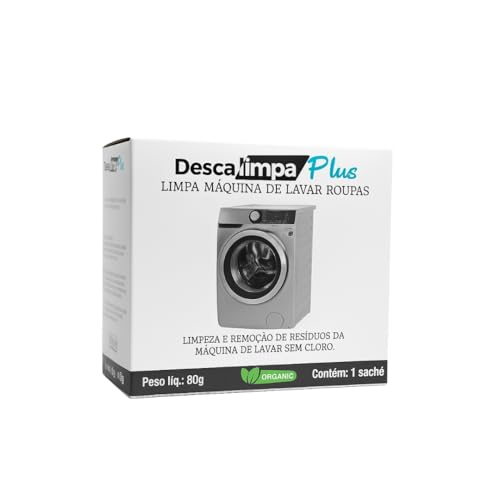 Limpa Máquina de Lavar Roupas Sachê 80g Sem Cloro Descalimpaplus
