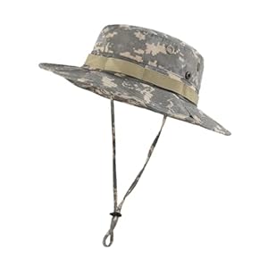 Zylioo XXL UV Boonie zonnehoeden,Militaire tactische hoed voor grote hoofden,Grote Safari Bush Jungle Jacht Hoeden voor Wandelen Camping
