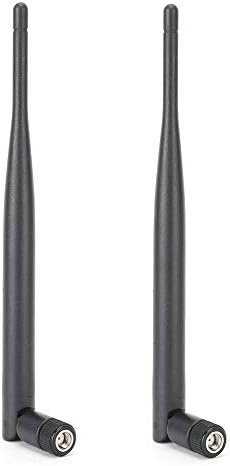 2 x 6DBI WIFI Antenna Dual Band, SMA Female Antenna Cable for Wireless Network, Wireless Range Extender, Two Units Router Antenna for Desktop Computer, Router