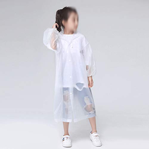 Fashion EVA Children White Raincoat Thickened Waterproof Rain Coat Kids Clear Transparent Tour Waterproof Rainwear Suit4