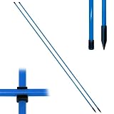 Golf Style アライメントスティック ゴルフ 練習 ゴルフ練習用品 ターゲットライン アドレスポジション セットアップ スイング 素振り ライ角 トレーニング キャップ golf 100cm ケース付き 2本セット (ブルー)