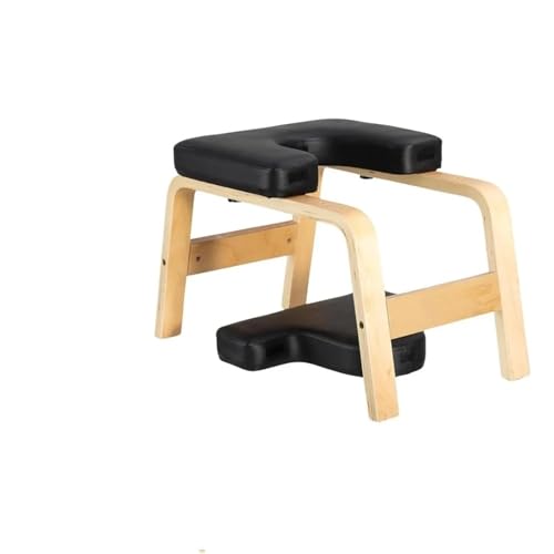 Silla Inversion Yoga Banco de soporte de cabeza for Yoga, silla de inversión de Yoga versátil for fortalecer el núcleo, vida saludable, banco de soporte de cabeza de Yoga simplificado(A. Black)