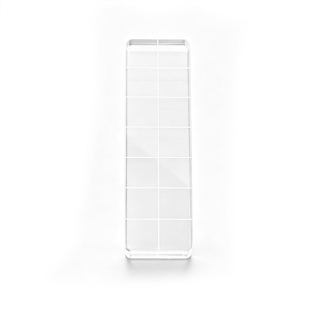PANGBOER Transparent Acrylic Stamp Positioning Block for Silicone Stamps, Paper, Journaling and Card Making Projects Clear Acrylic Stamp Block Transparent Positioning Tool Stamping Alignment Paper