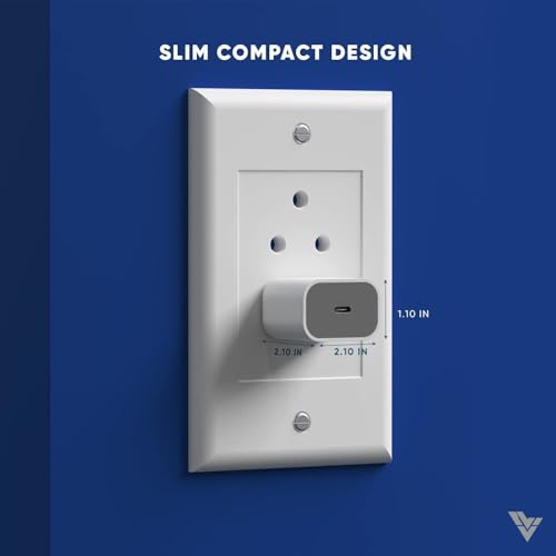 iPhone Charger Adapter 20W Original Type C for iPhone 17/17 Air/17 Pro/17 Pro Max, 16/16 Plus/16 Pro/16 Pro Max, 15/15 Plus/15Pro/15 Pro Max & Other Devices with 1 Meter USB C to Type C Data Cable