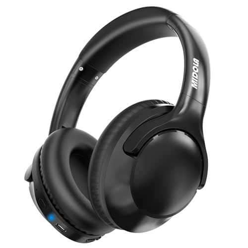 MIDOLA Bluetooth Headphones Over Ear 68H Playtime 6 EQ Wireless Headset with Microphone HiFi Stereo...