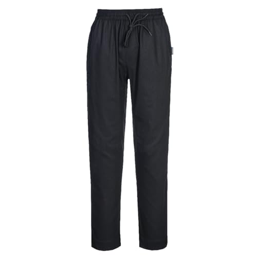 Pantalon de cuisinier Portwest en maille de coton noir taille 3XL