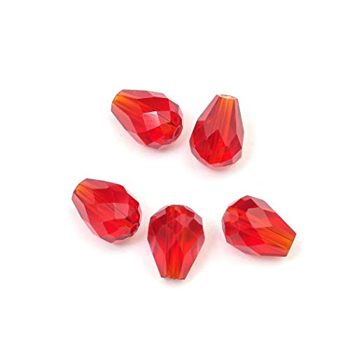 24pcs 8x6mm Adabele Austrian Teardrop Crystal Beads Siam Red Compatible with 5500 Swarovski Crystals Preciosa SST-805