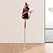 Luwecf Stick Horse Riding Toy Wooden Pole, Fun Pretend Play Hobby Horse with Realistic Sound Effects for Boys Girls, Handcrafted Hobby Horse for Kids 3 Years+ Gift, Style B Coffee (with Roller)