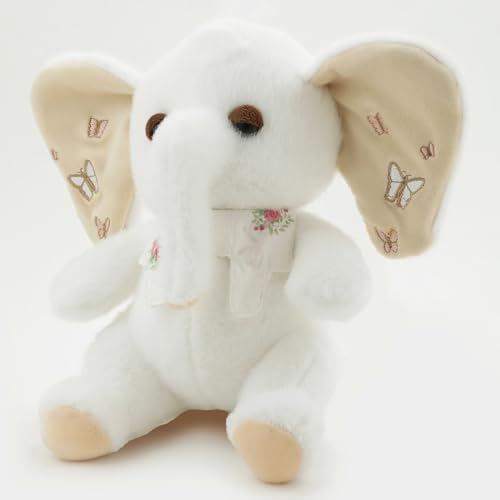 Image of White Elephant Soft Plush Toy for Kids Stuffed Soft Toy with Cute Hug-Friendly Plush for Babies, Toddlers & Children Safe, Lightweight & Easy to Clean (40CM)