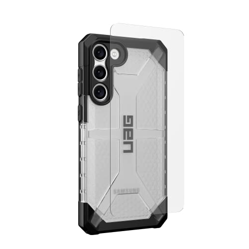 URBAN ARMOR GEAR UAG Designed for Samsung Galaxy S23 Plus Case Protective Cover Plasma Ice + Premium Tempered Glass Shield Plus 6.6