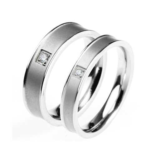Bague de fiançailles couple en acier pour un style quotidien