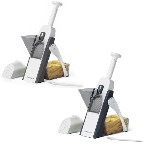 2Pack Mandolines Slicer gris y negro