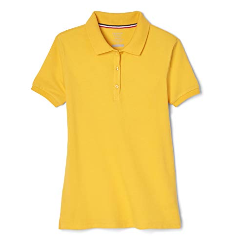 Image of French Toast Girls' Short Sleeve Stretch Pique Polo Shirt