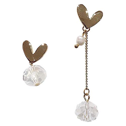 Preisvergleich Produktbild Fxqerding Ohrringe Frauen Arbeiten Asymetrische Liebesohrringe Transparente Ohrringohrringe Um
