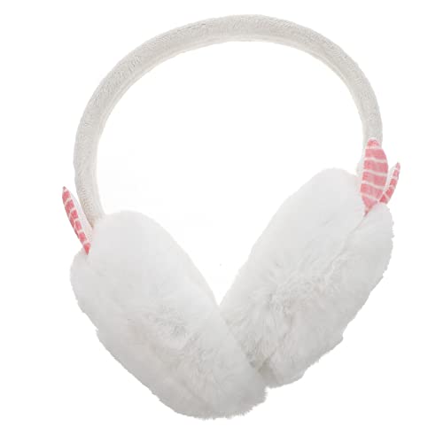 CONGARTENO Orejeras De Invierno Calentadoras De Peluche Para Mujer, Diseño Animal Beige, Protección Auditiva Antiviento Para Actividades Al Aire Libre, Tamaño Ajustable, Accesorio Cálido y Cómodo
