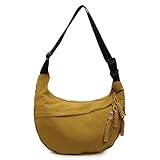 Dumpling Crescent Bag Crossbody Large Capacity Shoulder Tote Handtaschen für Frauen Outdoor Reise Geldbörsen Verwendung Canvas, gelb, 400x260x145mm