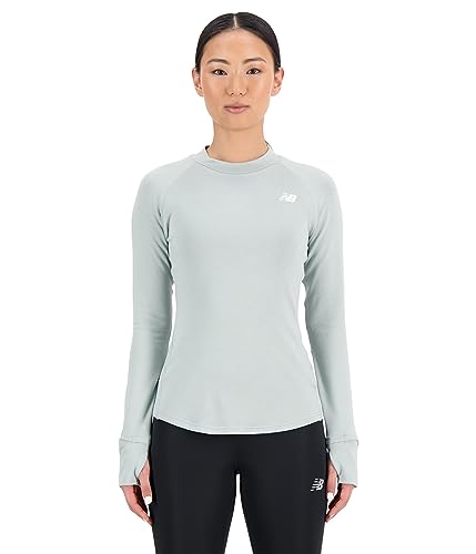 New Balance Camiseta feminina Q Speed 1ntro manga longa 23, Jimbro, P