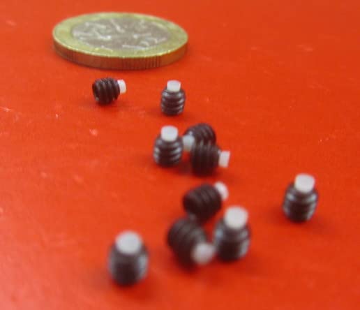 Black Oxide Finish Alloy Steel Nylon Tip Set Screws 6-32 x .125" Thread Length 10 pcs