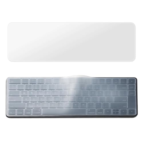 Housse de Protection Universelle en Silicone pour Clavier d’Ordinateur de Bureau, Film Protecteur Transparent Ultra-Mince, Anti-Poussière et Résistant aux...