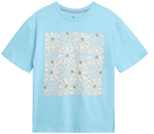 Image of Volcom Girls Shirts - Casual Crewneck Short Sleeve Graphic Tee Trendy Tops - Breathable Girls Summer Clothes