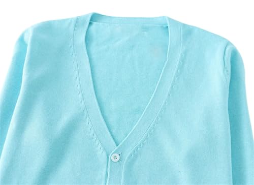 Solid Color Casual Simple V-Neck Classic Pocket Stitching Multi-Color Breathable Women's Knitted Cardigan2