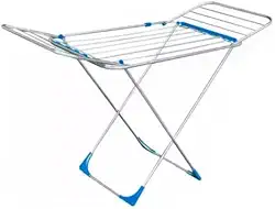 Varal P/Roupas De Chão 100% Alumínio Grande Reforçado Com Abas Dobrável Retrátil Resistente