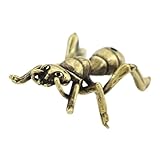 Design distintivo: l'animale domestico da tè in ottone presenta un design distintivo che aggiunge un'atmosfera artistica rustica a qualsiasi spazio, statuetta di formiche dorate, ornamento di mini formiche