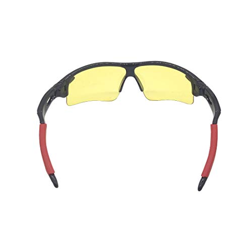 MINGZE Lunettes de sécurité avec lentilles enveloppantes Transparentes Anti-buée et Anti-dérapantes, Protection UV, Lunettes de Soleil pour Le vélo de pêche au Golf, Lunettes Anti Lumière Bleue - Image 5