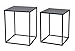Metall Beistelltisch 2er Set schwarz - Couchtisch Sofatisch Wohnzimmer Tisch
