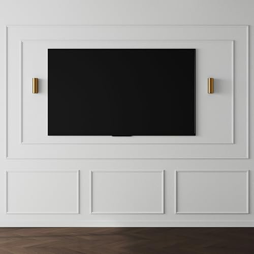 Pangda DIY Peel and Stick Wall Moulding Kit Flat Wall Molding Kit Pre Made Accent Wainscoting Panel for Home TV Wall Interior Decor