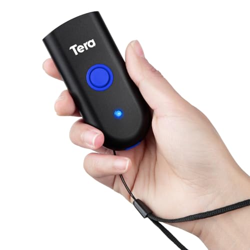 Tera Mini 1D Barcode Scanner: Pocket Waterproof Wireless Laser Scanner 3 in 1 Compatible with Bluetooth USB Wired Portable Bar Code Reader for Supermarket Logistics Work with iOS Windows Android 1100L Tera Mini 1D Barcode Scanner: Pocket Waterproof Wireless Laser Scanner 3 in 1 Compatible with Bluetooth USB Wired Portable Bar Code Reader for Supermarket Logistics Work with iOS Windows Android 1100L