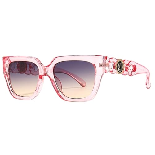 Lunettes de soleil carrées pour femmes de luxe vintage avec verres UV400