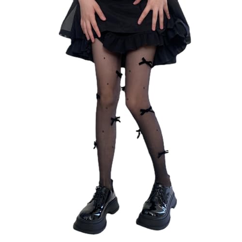 Image of Womens Sheer Tights Sexy Pantyhose Stockings Mesh Floral Patterned Lace Tights for Women Cosplay Party,Nude Roses