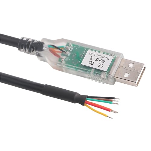 Cable convertidor serial USB FT232RL con salida de hilos pelados TTL de 5V y 3.3V